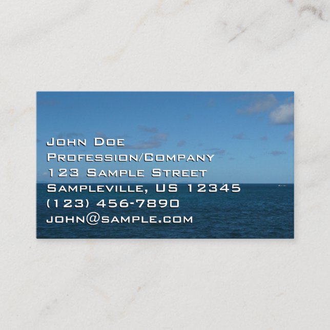 St. Lucia Horizon Blue Ocean Business Card (Front)
