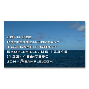 St. Lucia Horizon Blue Ocean Magnetic Business Card