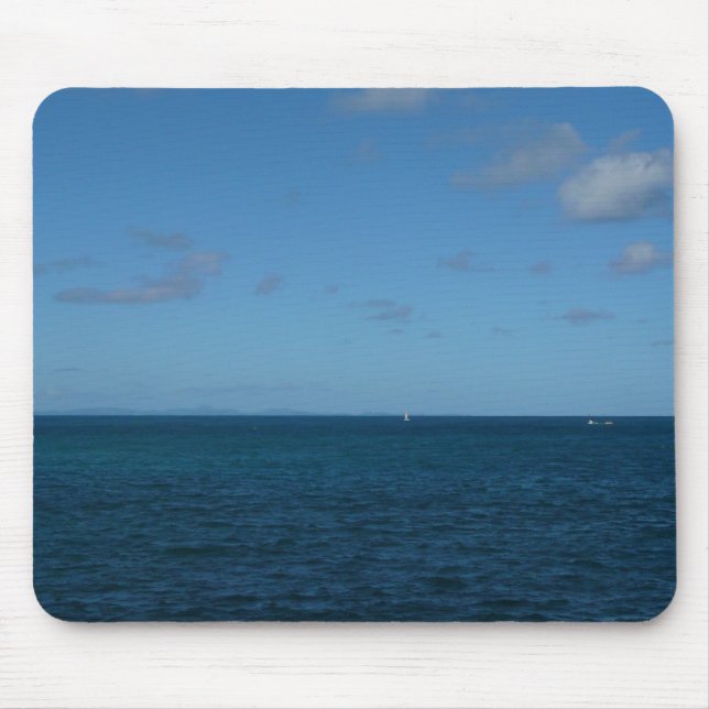 St. Lucia Horizon Blue Ocean Mouse Mat (Front)