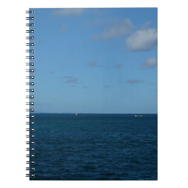 St. Lucia Horizon Blue Ocean Notebook (Front)