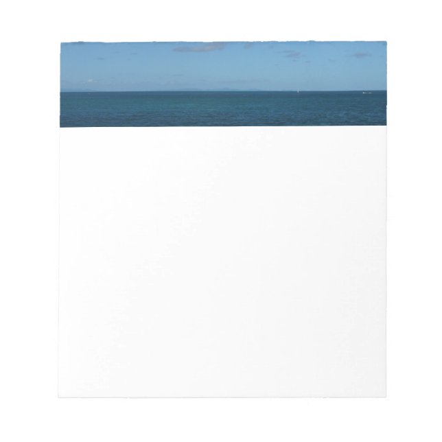 St. Lucia Horizon Blue Ocean Notepad (Front)