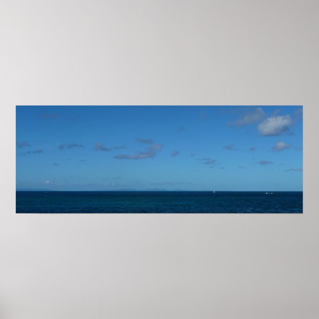 St. Lucia Horizon Blue Ocean Poster (Front)