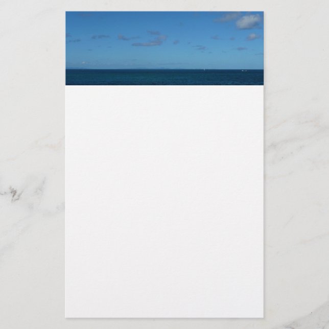 St. Lucia Horizon Blue Ocean Stationery (Front)