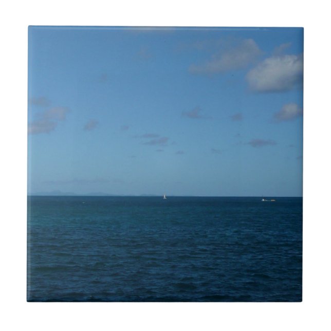 St. Lucia Horizon Blue Ocean Tile (Front)