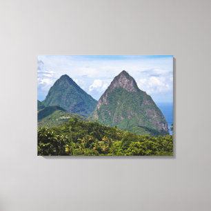St Lucia Pitons Canvas Print
