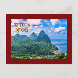 St. Lucia Pitons Postcard
