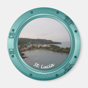 St Lucia Porthole Magnet