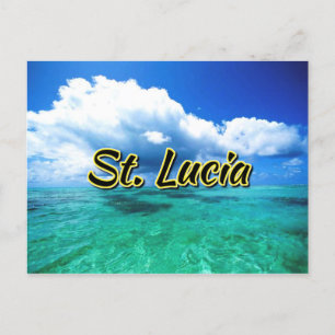 St. Lucia sea sky Postcard