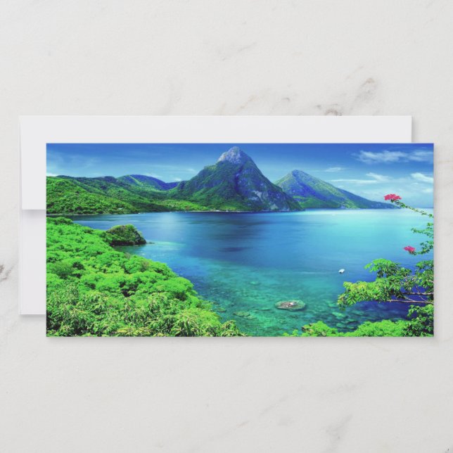 St. Lucia The Pitons Card (Front)