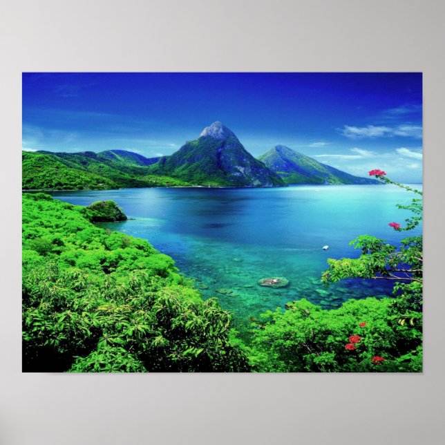St. Lucia The Pitons Poster (Front)