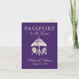 St. Lucia Wedding Passport Invitation