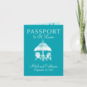 St. Lucia Wedding Passport Invitation