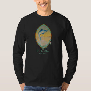 St Lucia West Indies Vintage Offshore Fishing Vaca T-Shirt