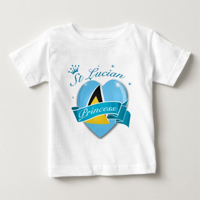 St Lucian Princess Baby T-Shirt (Front)