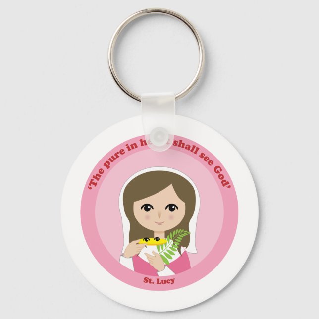 St. Lucy Key Ring (Front)