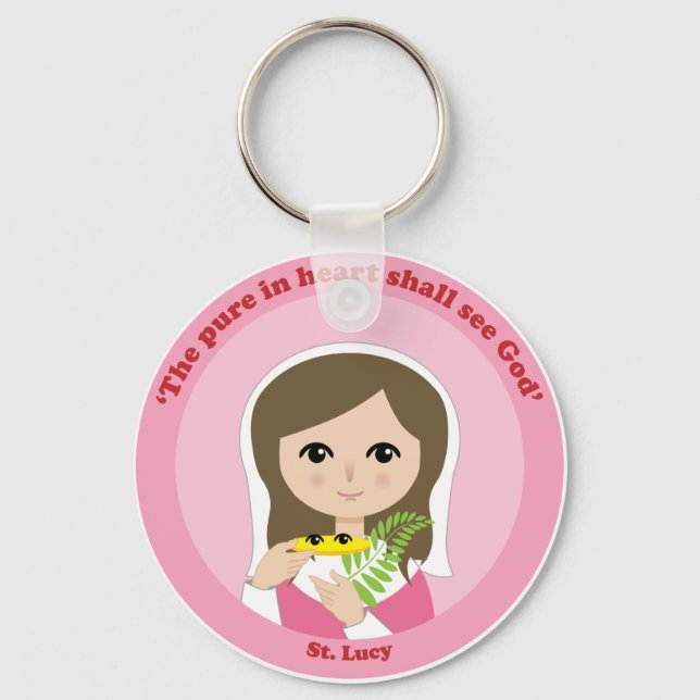 St. Lucy Key Ring (Front)
