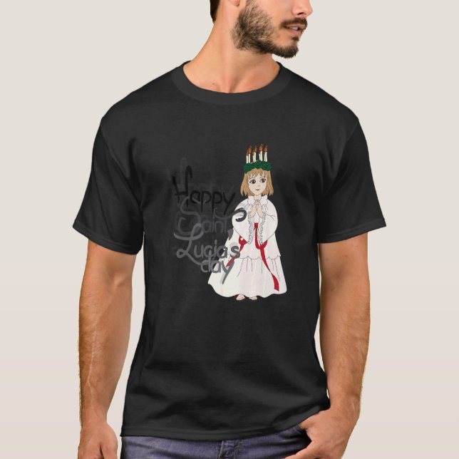 St Lucy St Lucia Patron Of Eyes And Blind Catholic T-Shirt (Front)