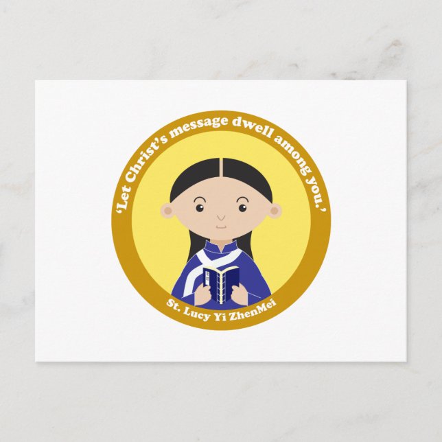 St. Lucy Yi ZhenMei Postcard (Front)