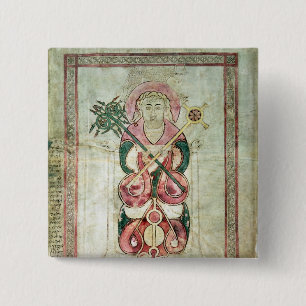 St. Luke and his winged calf 15 Cm Square Badge