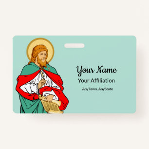 St. Luke, Beloved Physician (RLS 08; MedVers.) ID Badge