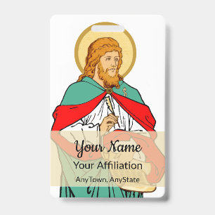St. Luke, Beloved Physician (RLS 08; MedVers.) ID Badge