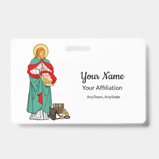 St. Luke, Beloved Physician (RLS 08; MedVers.) ID Badge (Front)