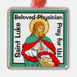 St. Luke, Beloved Physician (RLS 08; MedVers.) Metal Tree Decoration