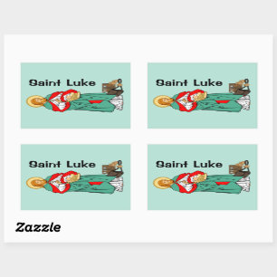 St. Luke, Beloved Physician (RLS 08; MedVers.) Rectangular Sticker