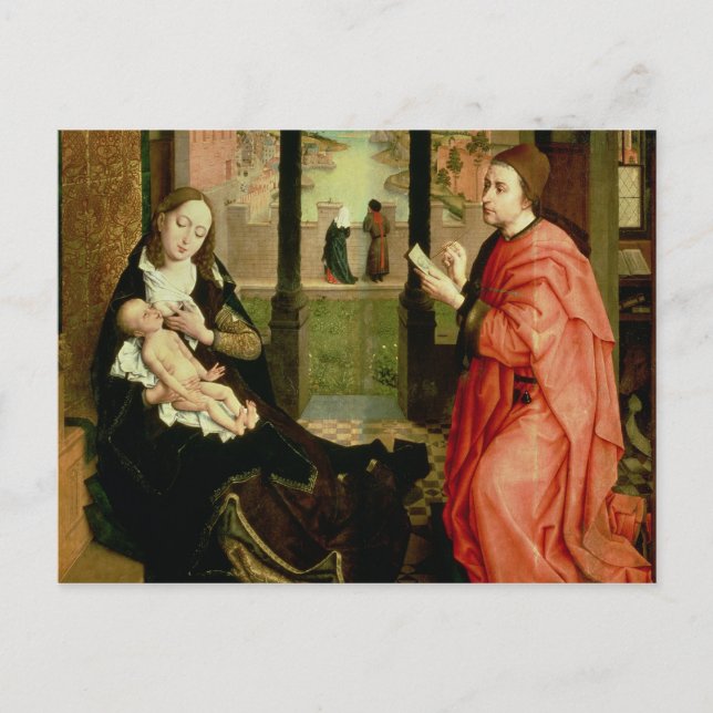 St. Luke Drawing a Portrait of the Virgin Postcard (Front)