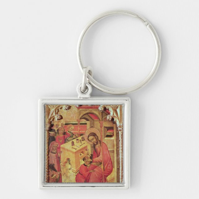 St. Luke Operating on a Man's Head, c.1400-30 Key Ring (Front)