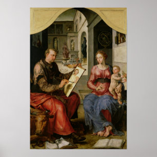 St. Luke Painting the Virgin, c.1545 Poster