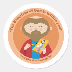 St. Luke the Evangelist Classic Round Sticker