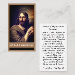 St. Luke the Evangelist Customizable Prayer Card