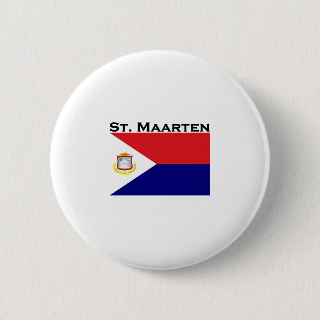 St. Maarten 6 Cm Round Badge (Front)