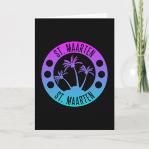 St. Maarten Blue Gradient Sint Martin Card