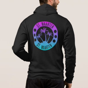 St. Maarten blue Gradient Sint Martin Hoodie