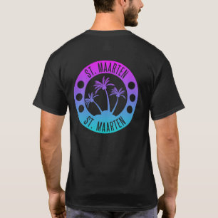 St. Maarten blue Gradient Sint Martin T-Shirt