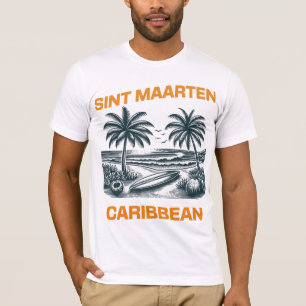 St. Maarten Caribbean Surf Vintage T-Shirt