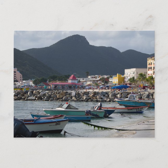 St. Maarten Harborside Postcard (Front)
