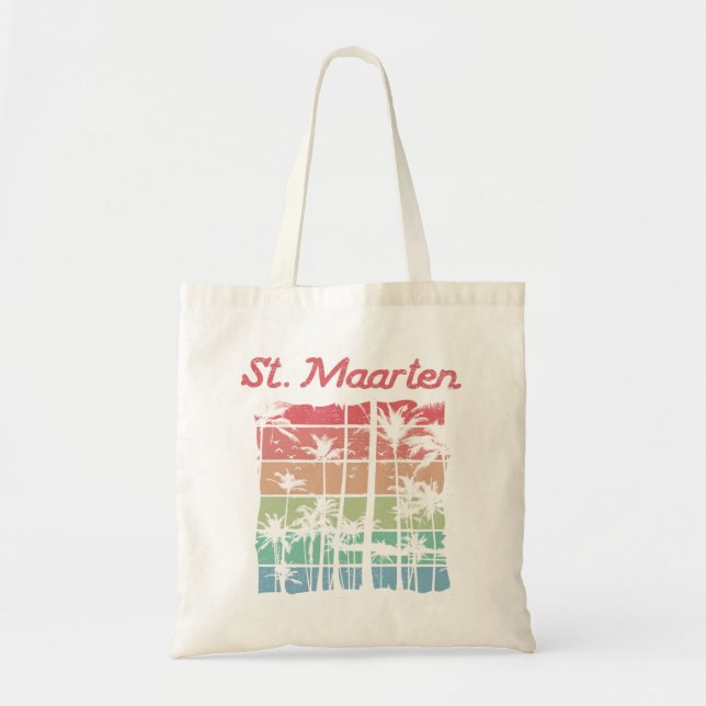 St. Maarten Rainbow Colours Sint Martin Tote Bag (Front)