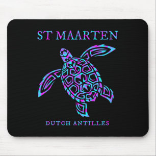 St. Maarten Sea Turtle Boys Girls Womens Vacation Mouse Mat