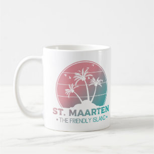 St. Maarten   Sint Martin Retro Gradient  Coffee Mug