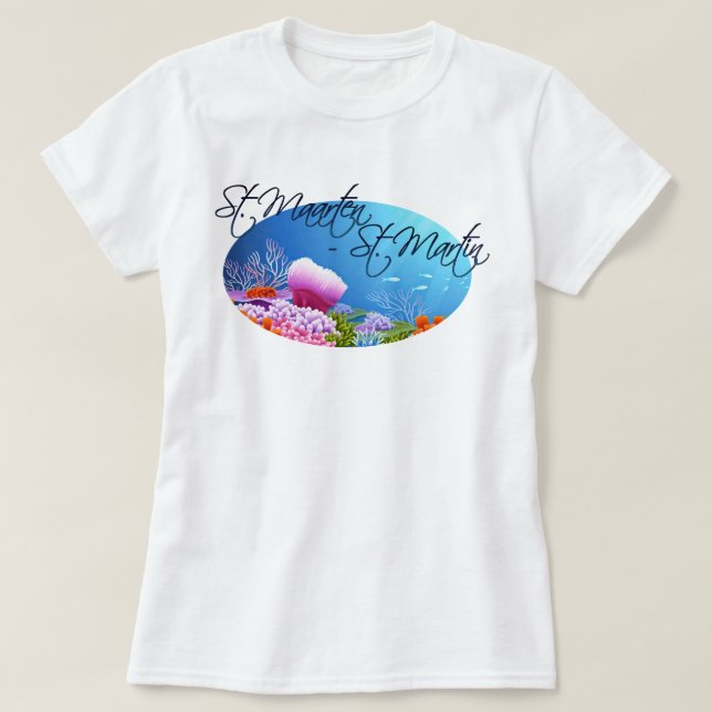 St.  Maarten - St. Martin reef T-Shirt (Design Front)
