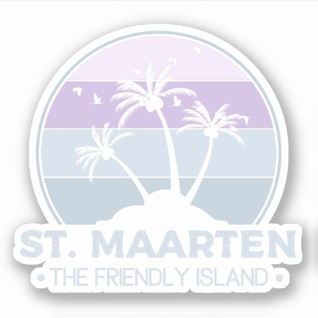 St. Maarten The friendly Island retro Sint Martin (Front)