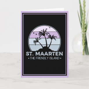 St. Maarten The friendly Island retro Sint Martin Card
