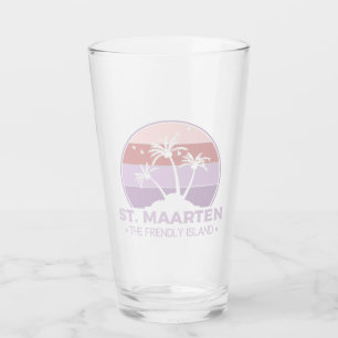 St. Maarten The friendly Island retro Sint Martin Glass