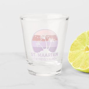 St. Maarten The friendly Island retro Sint Martin Shot Glass