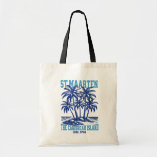 St. Maarten, Tropical Caribbean Island Tote Bag