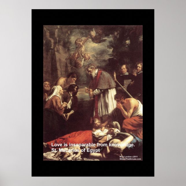 St Macarius Of Egypt Love/Knowledge Poster (Front)