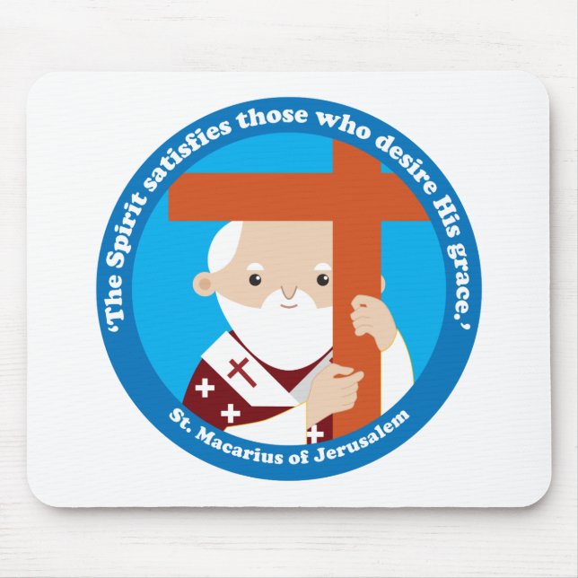St. Macarius of Jerusalem Mouse Mat (Front)